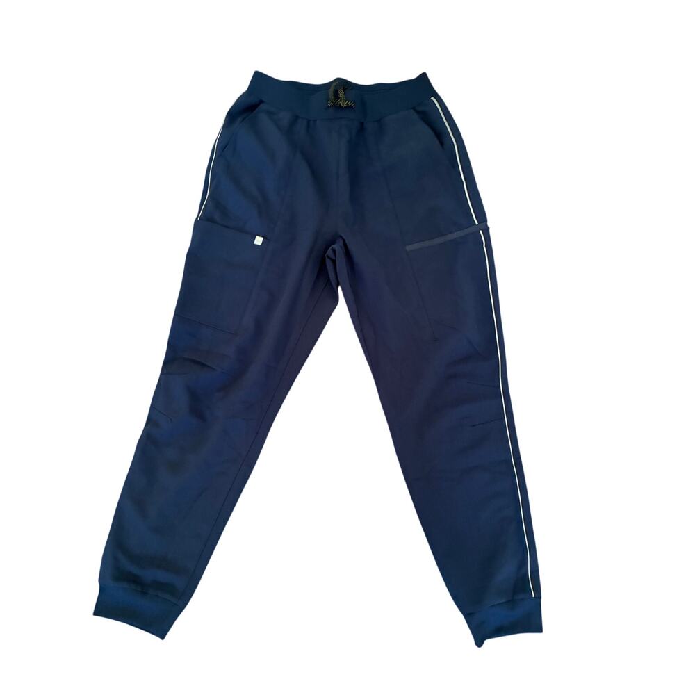 NWT Fabletics High Rise On-Call Scrub Jogger Pants Women Medium Short Navy